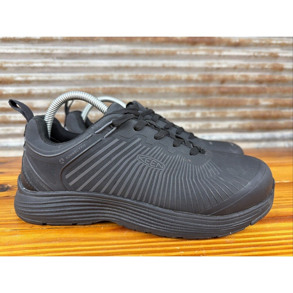 Keen Mens Size 9.5W Utility Konnectfit Vista Energy Black Steel Toe Shoes